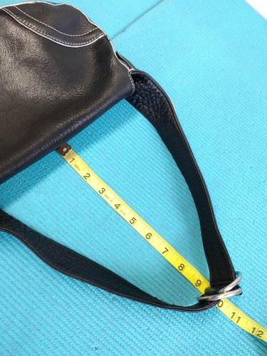 Kenneth Cole New York Black Leather Hobo Shoulder Bag Handbag - Small - Picture 9 of 12