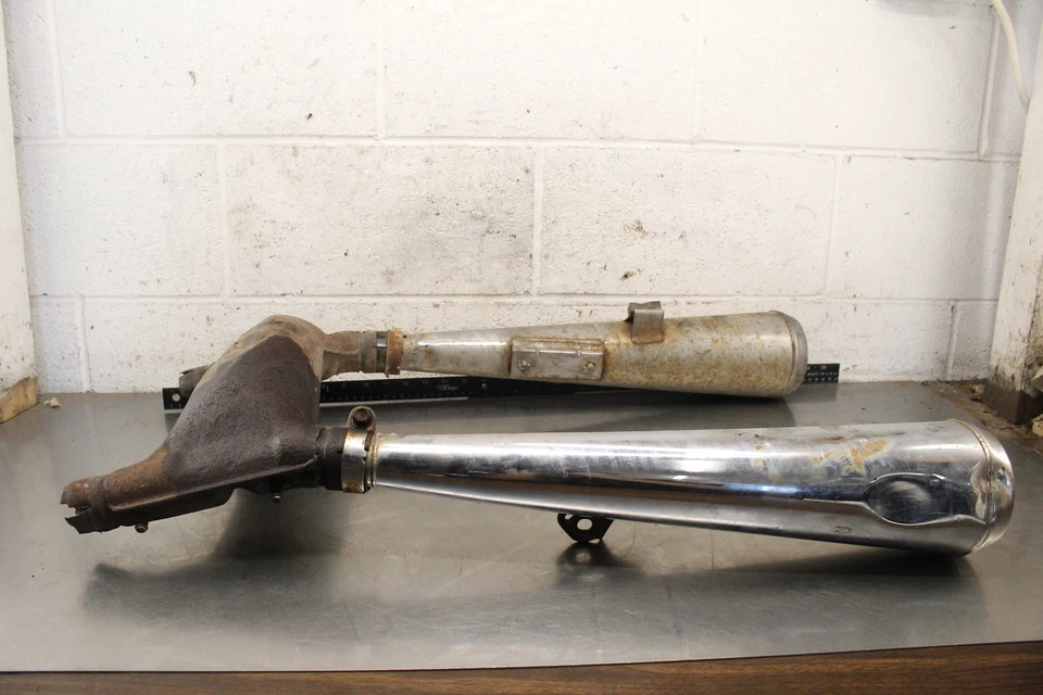 Honda Hawk I 400 CB400T 1979 silenciador escape silenciador tubo juego C397 Foto 3 de 4