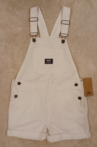 Vans Girl's Large Ground Work Shortall Marshmallow White Overalls -VN000G8WFS8