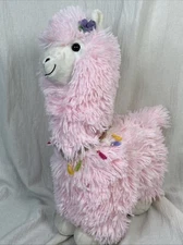 MTY International Valentine Pink Llama Plush Stuffed Animal 2020 19.5" Tassles