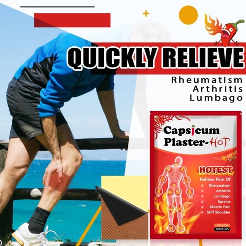 8-40PCS Capsicum Plaster Hot Pain Relieving Patch Muscle Strain Pain Back Pain - Picture 3 of 9