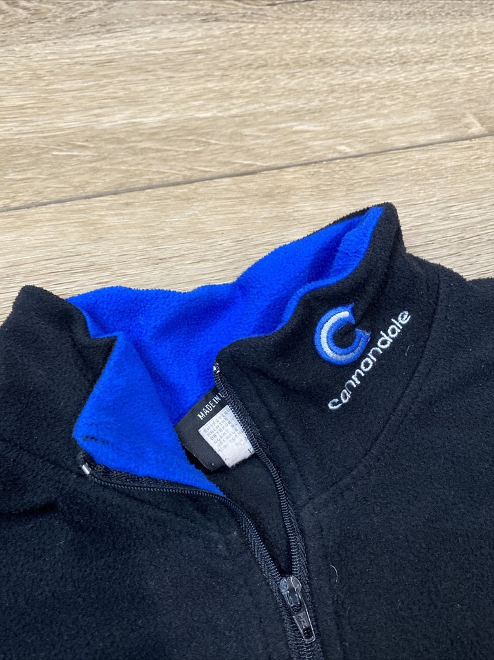 Vintage Cannondale 90s Cycling Fleece Mens XL Blue Black Made In USA eBay
