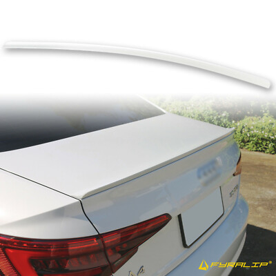 Fyralip Y21 Trunk Lip Spoiler for Audi A4 S4 B9 Sedan Painted Ibis White LY9C