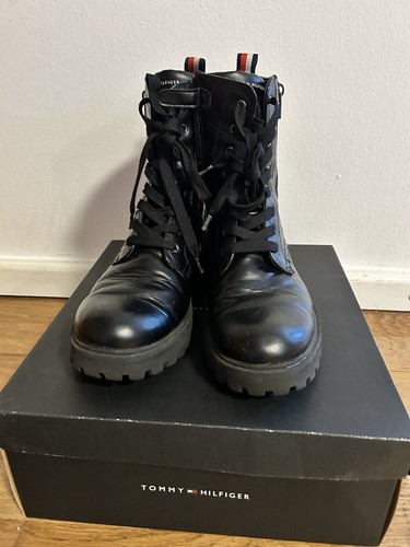 Tommy Hilfiger Stiefeletten schöne warm gefütterte Boots Mädchen Gr 37 schwarz - Bild 2 von 7