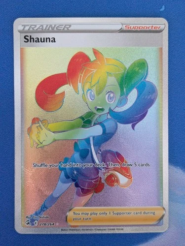Shauna 278/264 - Secret Rainbow Rare - Fusion Strike - Pokemon TCG Card NM