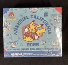 2025 Pokemon Worlds Varsity Pikachu Coin Damage Counter Dice Marker Set Anaheim