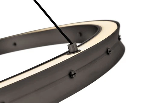 Fredrick Ramond FR41476 Althea 38"W LED Ring Chandelier - Black - Picture 4 of 12