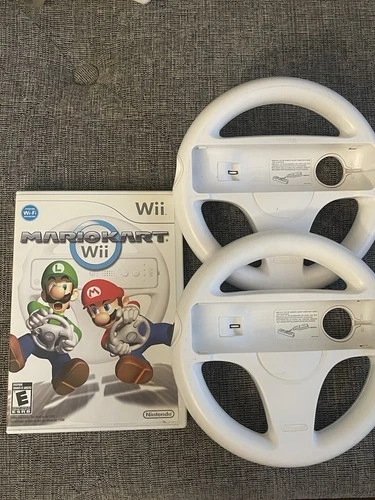Mario Kart with Two WII Wheels - Nintendo Wii (2008) CIB FAST SHIPPING