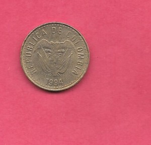 COLOMBIA KM285.1 1994 XF-SUPER FINE CIRCULATED OLD VINTAGE 100 PESOS COIN