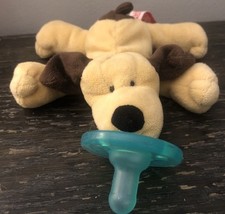 Wubbanub Mary Meyer Plush Puppy Pacifier Soother 7 Stuffed Animal Baby Toy