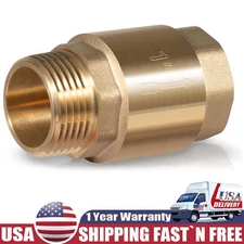 Brass One Way Check Valve 1 Inch Female and Male Thread, Backflow Prevention