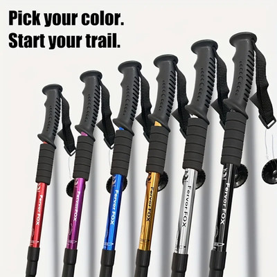 Trekking Poles Nordic Walking Sticks Adjustable Alpenstock Anti-shock Hiking USA