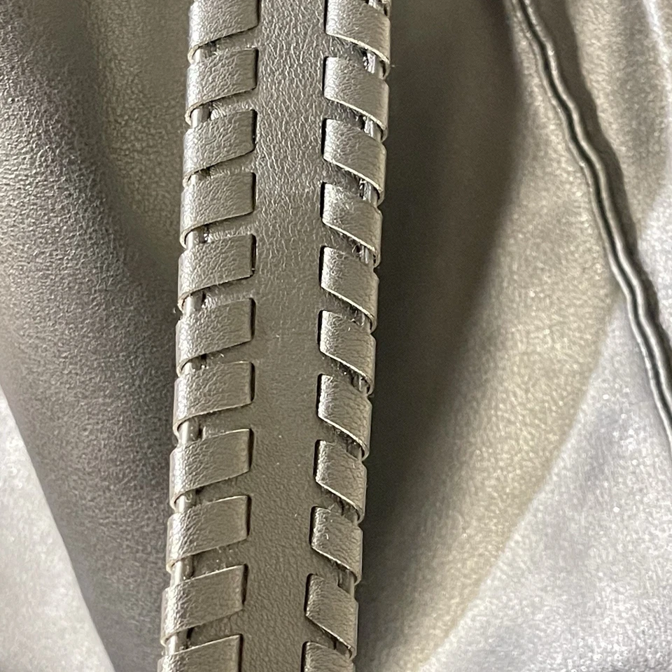 Kensie Mochila Cartera Bolso Semi Trenzado Correas Negro Grande Foto 4 de 4