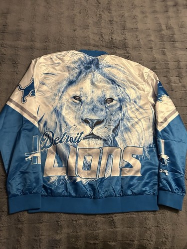 NFL Detroit Lions Chalk Line jacket 2XL Lightweight Bomber Graphic Football