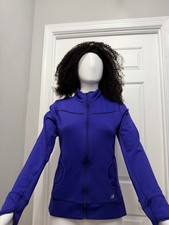 New Balance Lightning Dry Women's Purple Track Jacket Full Zip Pockets Small