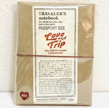 [US Stock] Traveler's Notebook Love and Trip Passport Size Red Limited JAPAN