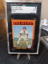 1975 Topps MINI #223 Robin Yount Rookie SGC Authentic HOF RC Card