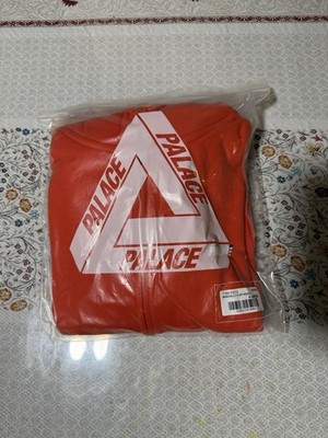 Palace Basically A Zip Hood Rouge SS24 Size XL Reddish Orange