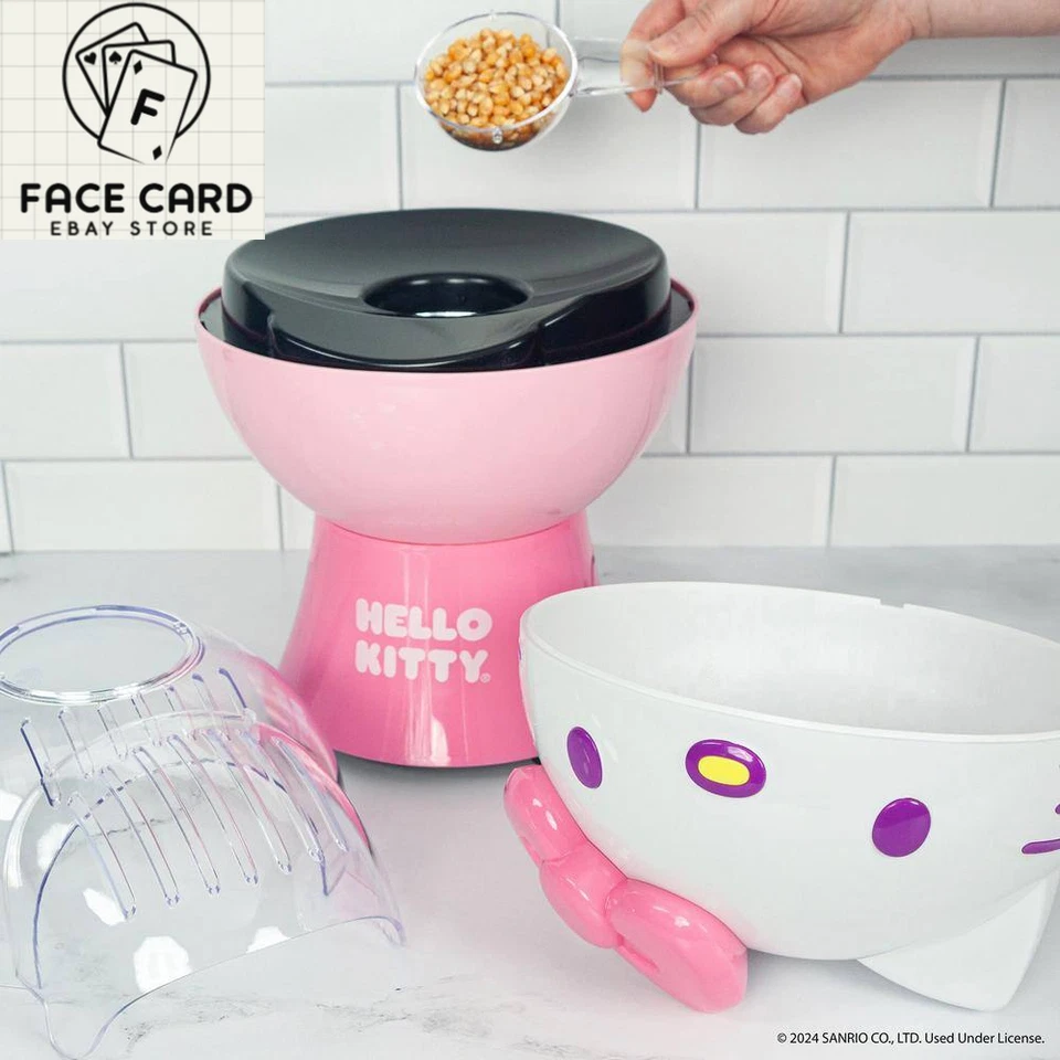 Máquina de palomitas de aire caliente Hello Kitty 1200W rosa y blanco, capacidad de núcleo de 3 OZ. Foto 2 de 4