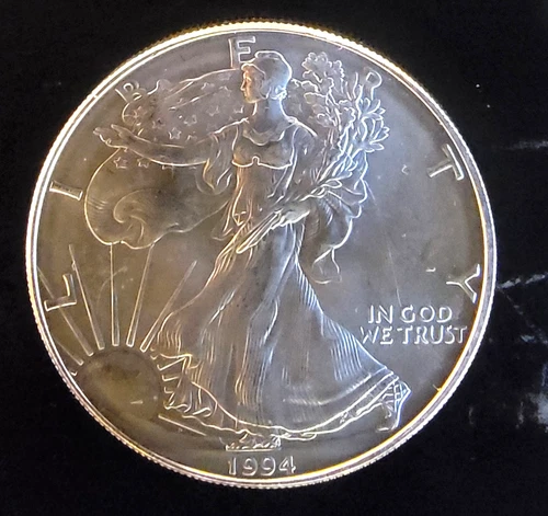 1994 American Eagle Toned Walking Liberty Bullion Vtg-0.999 Silver 1 Oz Coin 3o