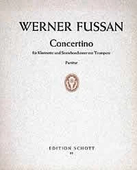 Concertino Werner Fussan Score Clarinet and String Orchestra With Trumpet in Bb - Image 2 of 3