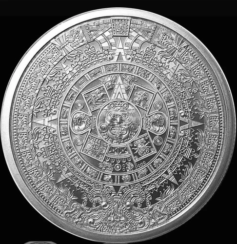 1 Oz .999 Silver Round Aztec Mayan Calendar Collectible Bullion