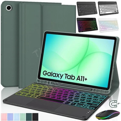 QWERTZ Tastatur Hülle Für Samsung Galaxy Tab A9+ Plus A11+ Plus Mit Stifthalter - Bild 1 von 4