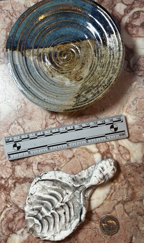 Strange Alien Skeletal Skeleton Rib Ceramic Artifact