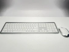 Wireless Keyboard and Mouse Combo - (White & Silver) NO BOX