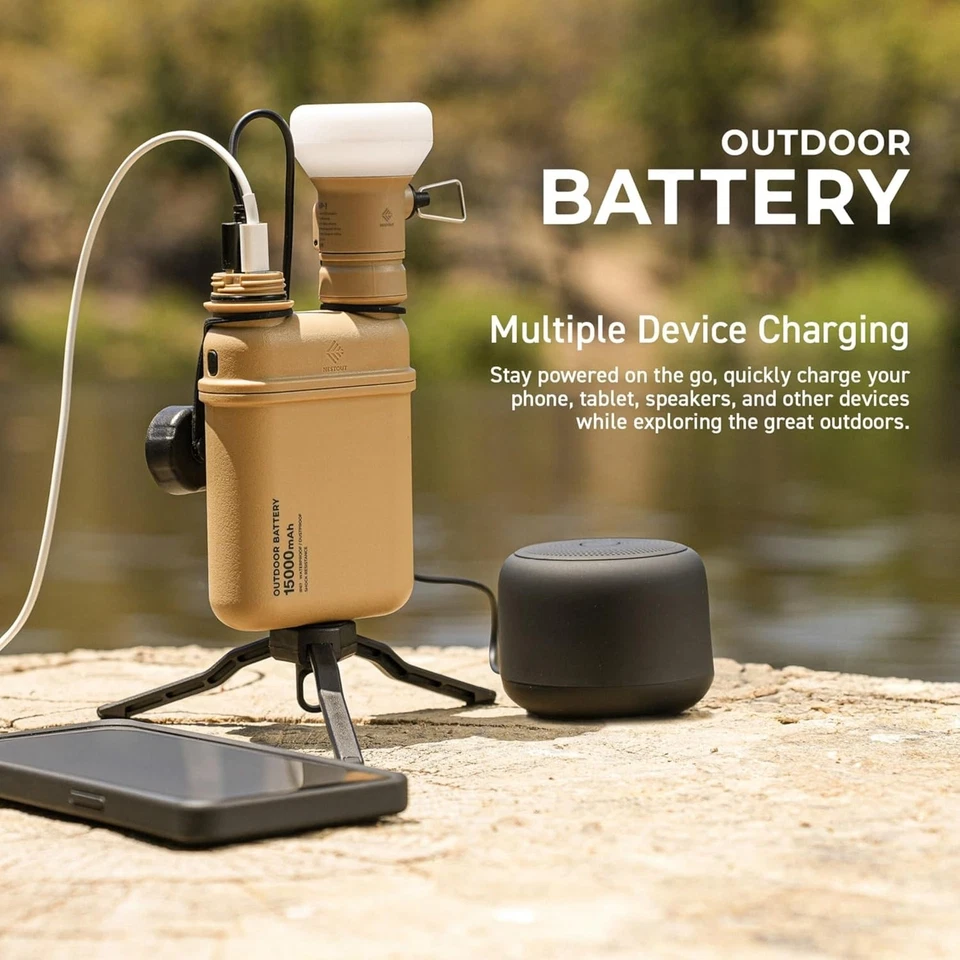 Rugged power bank, 15000mAh outdoor charger, 32W USB-C fast charging PD, IP - Image 2 of 4