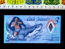 ( USA  ) , Cook Islands Banknote , ( New , UNC ), 3 Dollars  .