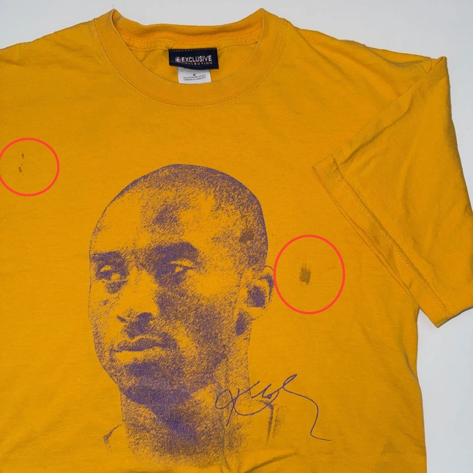 2006 VTG Kobe Bryant Lakers 81 Point Game T Shirt Sz M Exclusive NBA tee yellow - Image 4 of 4