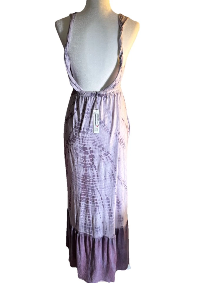 Nuevo con etiquetas Maxi Vestido Gypsy 05 Mediano Día de la Tierra Tie-Dye Algodón Púrpura Boho Festival Foto 3 de 4