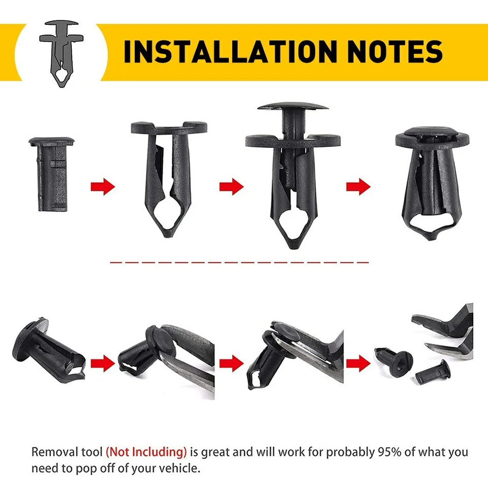 Para Cuerpo y Pernos INFINITI Tuerca en U - Clips Motor M6 Bajo Cubierta Protector contra Salpicaduras EE. UU. Foto 4 de 4