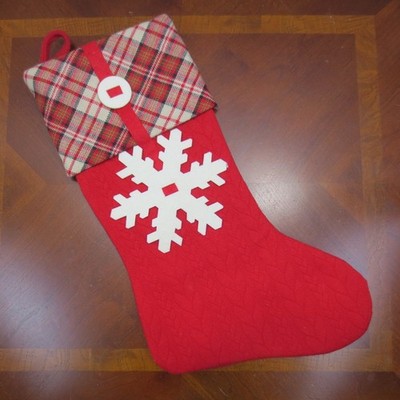 St Nicks Choice Embossed Cable Knit Felt Snowflake Plaid Cuff Holiday Christmas