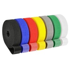 Hook-and-Loop Cable Ties Reusable Fastening Tape Double-Sided Cable Managemen...