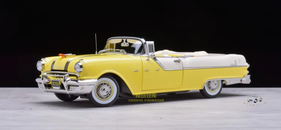 Pontiac Star Chief 1955 edición platino modelo de coche vintage amarillo Sunstar 1:18 Foto 2 de 4