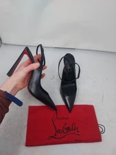 Christian Louboutin EU 40 US 10 NEW Black Strappy Condora Leather Heel Shoe