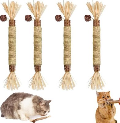 4~10pcs Silvervine Sticks for Cats ,Natural Catnip Sticks,Cats Chew Dental Treat