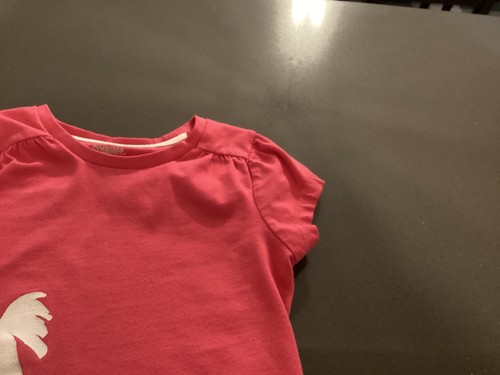 Gymboree Girl SZ 5 Deep Pink Cotton Top w/ white Dog & Floral Graphics - Picture 4 of 13