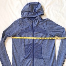 Zella Jacket Womens S Blue Full Zip Hoodie Athletic Running Lightweight Workout