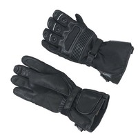 Stelvio Schwarze Motorradhandschuhe Aus Polyester Und Rindsleder GrößE XXL