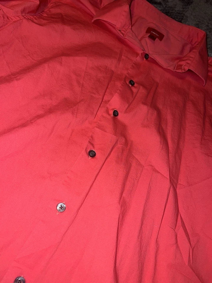 Alfani Men’s XL Slim Fit Dress Shirt In Coral - Image 2 of 4