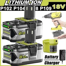 NEW FOR RYOBI P108 One 18V 3.5-8Ah Lithium-Ion HIGH PERFORMANCE Battery/Charger