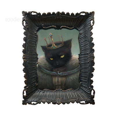 4x6 Vintage Picture Frame, Antique Black Gothic Ornate