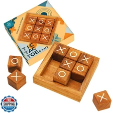 BSIRI Tic Tac Toe for Kids and Adults Coffee Table Living Room Decor and Desk
