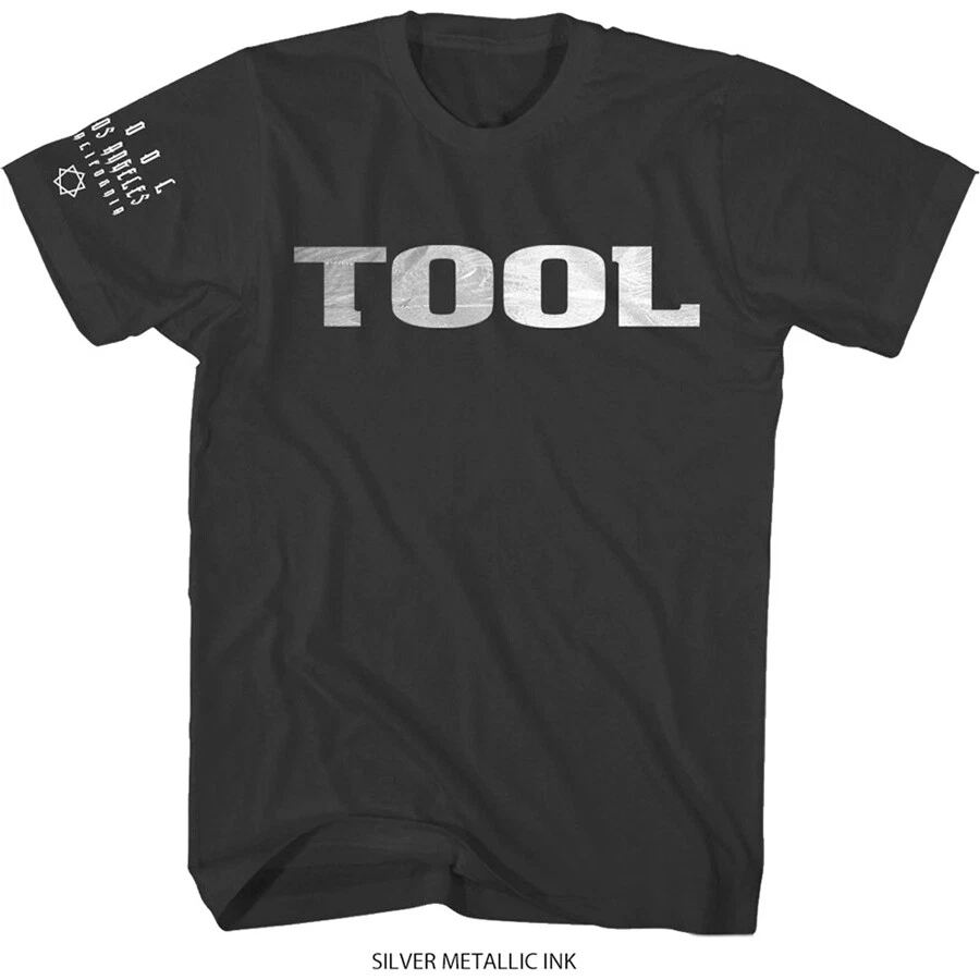 White t shirt sales with silver print
