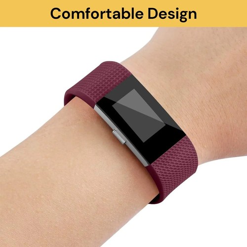 Silicone Watch Wrist Sports Strap For Fitbit Charge 2 Band Wristband Replacement - Picture 4 of 18