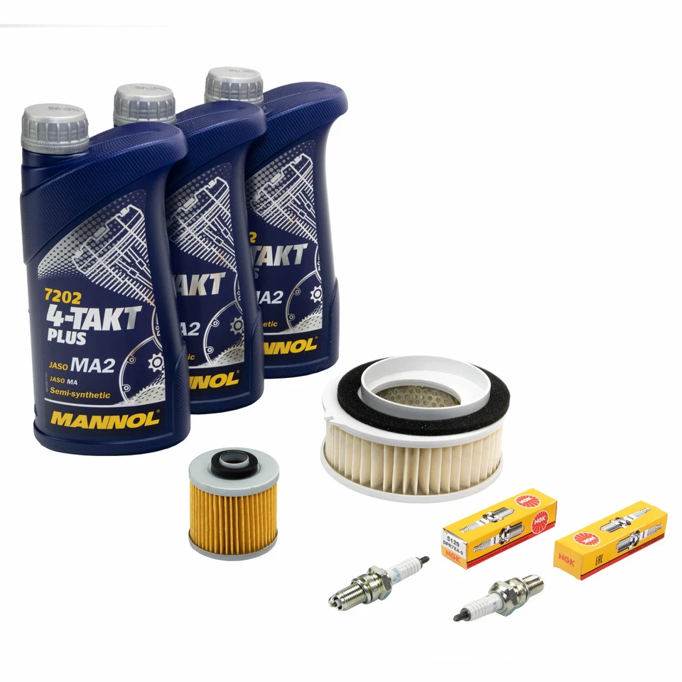 Wartungspaket für Yamaha XVS 650 1997-2007 Öl 3L +Luftfilter+Ölfilter+Zündkerzen