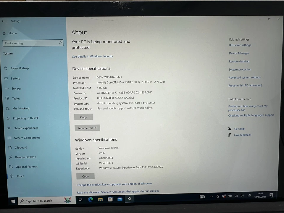 Microsoft Surface Pro 5 2 in 1 Laptop 12.3" i5-7300U 4GB RAM DDR3 128GB SSD READ - Image 2 of 4